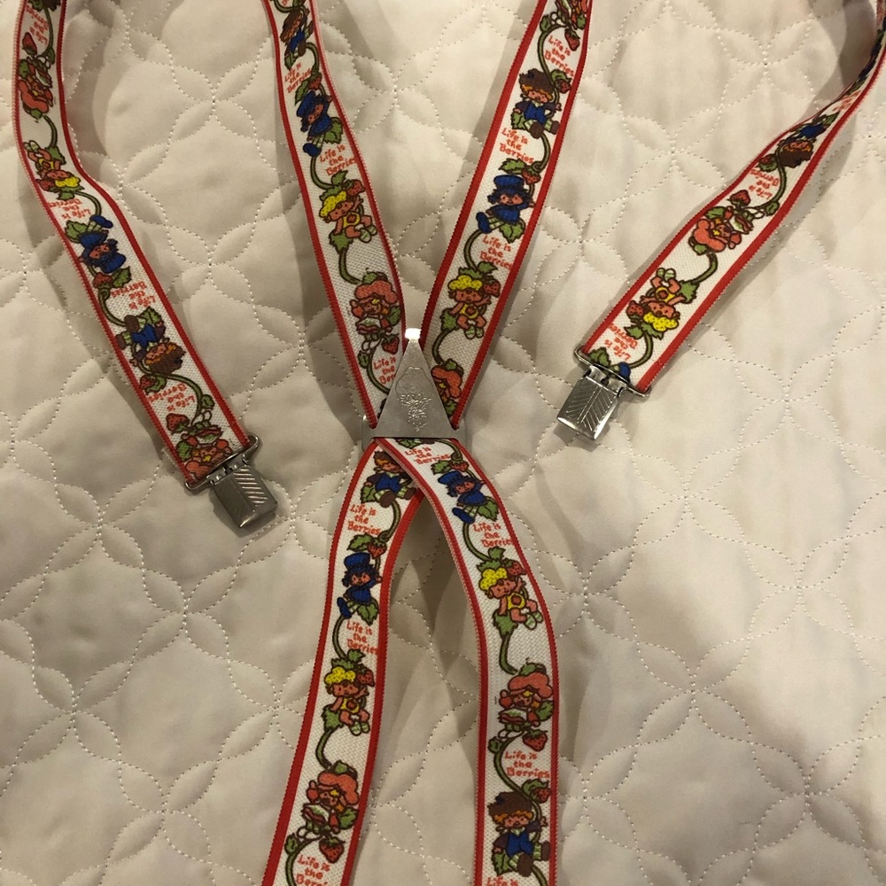Vintage Strawberry Shortcake Girls/Boys suspenders.  Stretch Small